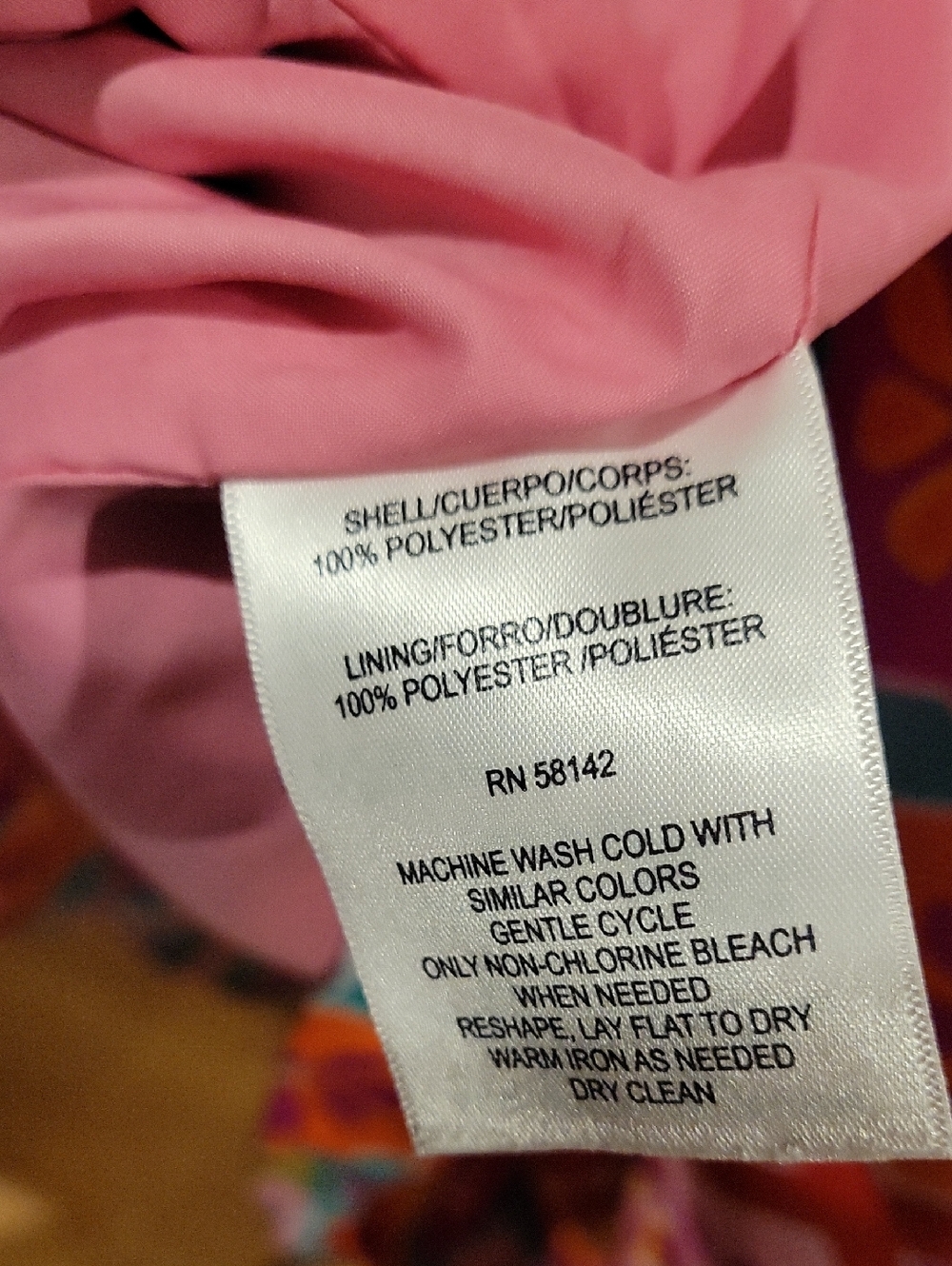 Donna Morgan Multicolor Floral Geo Midi Dress in Pink, Orange, Teal & Purple - Picture 13 of 14